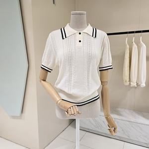 [대구백화점] [데스틸]펀칭 꽈배기 카라 니트(D2523SW1391)