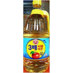 3배 사과식초(오뚜기 1.8L)/청정원/오뚜기/2배/백설/식용/업소용/샘표/과일/애플/가정용/화인/업소/두배