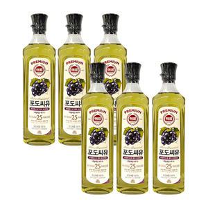 사조 해표 포도씨유 식용유 900ml 6개