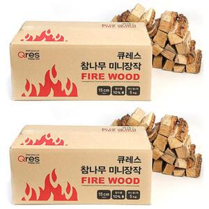 지피니 장작 미니 참나무 국산 불멍 캠핑 5kg 2개 BNS