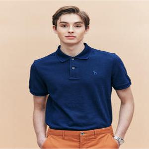 헤지스 남성 25SS [시즌오프][아이코닉][INDIGO DYE] 반팔 피케 티셔츠 HZTS5B406B2