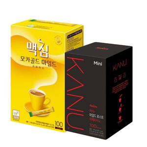 카누 미니 마일드 로스트 아메리카노 0.9g 100T 맥심 모카골드 커피믹스 12g 100T
