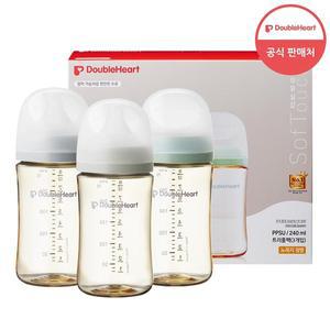 [스타배송/다운로드쿠폰] 모유실감 3세대 PPSU 모먼트 240ml 트리플팩 (노꼭지)