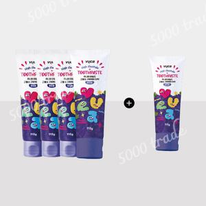 [4+1] 뷰카 주니어 마일드 고불소 구취케어 치약 어린이 구강케어 포도향 110g 5개
