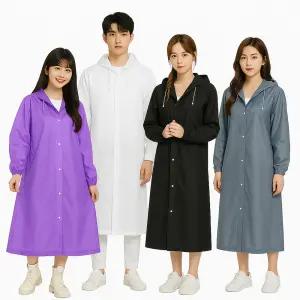 철물팩토리 비침 없는 고급형 EVA 우의 우비 / 여성 레인코트 남성 비옷 산책 여행 판초 커플우비