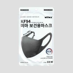 미마 KF94 중형(성인) 귀안아픈 숨쉬기편한 마스크 블랙 10매