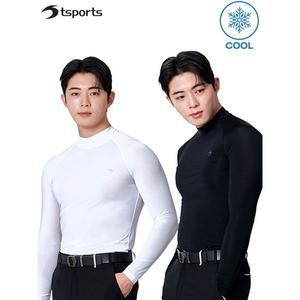 [보리보리/에스비몰]남성 골프이너웨어 기능성 자외선차단 냉감 쿨티셔츠-하프넥