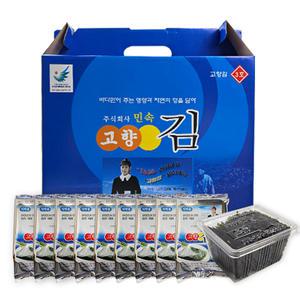 국내산 민속 고향김 3호 15gX10봉(1세트) 선물세트 조미김 도시락김
