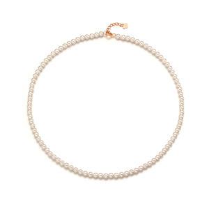 미스폴리 14K Gold 크리스탈 진주 4mm 비드 목걸이