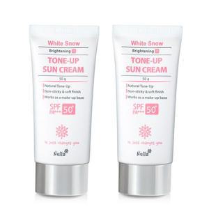 [넬라]1+1 하얀눈 광채 발효 톤업 선크림 50g