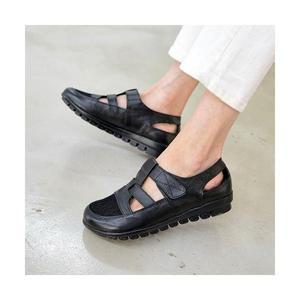 제이시 3cm 소가죽 발편한 벨크로샌들 엄마샌들 S024