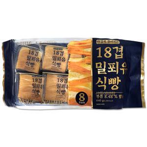 18겹 밀푀유 식빵 80g X 8개입 개별포장 뜯어먹는 티슈 식빵