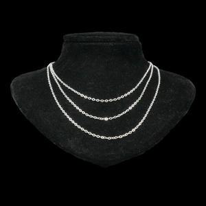 실버 모줄 체인 목걸이 0.45mm