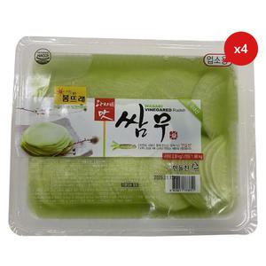 한들찬 봄뜨래 쌈무 와사비맛 업소용 2.8kg x4개