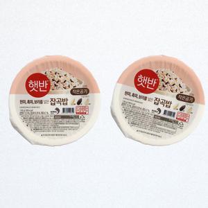 햇반 현미 흑미 보리를 넣은 잡곡밥 130g 48개