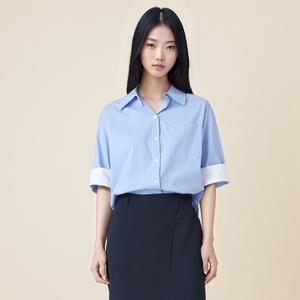 [롯데백화점]케네스레이디 로엣 스트라이프 배색 셔츠 (EGSTOD99)