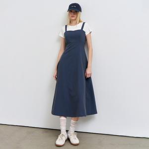 WOMAN 슬리브리스 플레어 롱 원피스 [NAVY] / WBE1L15502