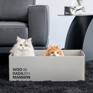 우다다맨숀 특대형 박스 스크래쳐 그레이