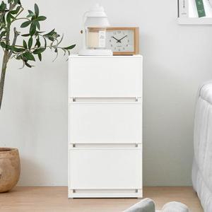 코멧 모던 슬림 서랍장, 화이트, 310mm, 3단 one option