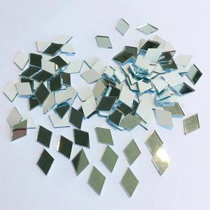 타일 100~500PCS 거울 모자이크 타일 벽 스티커 대량 다이아몬드 모양 DIY 공예 손수 액세서리 홈 삽화 장