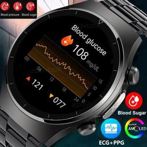 새로운 ECG + 혈당 스마트 시계 Bt 통화 남성 측정기 건강