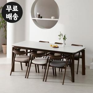 커셀 세라믹 고무나무 6인용 식탁세트 우드(2000)