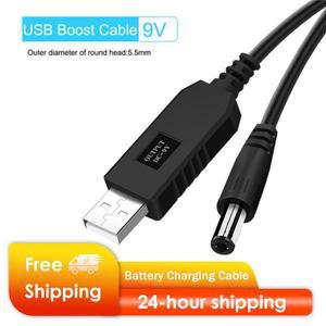 RYRA USB POWER LOGIC 케이블 TO DC 잭 어댑터 와이어 부스트 코드 플러그 보조베터리 통해 와이파이 라우터용 9V