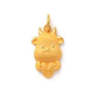 24K 순금 십이간지 소띠 돌펜던트 1.88g