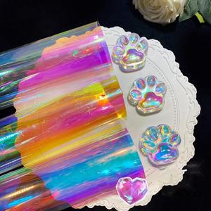 오로라 레이저 필름 호일 수지 쥬얼리 물건 레인보우 스티커 DIY 공예 에폭시 실리콘 몰드 아트 용품