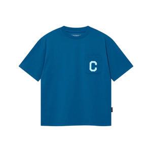 [롯데백화점]커버낫키즈 C로고 포켓 반팔 티셔츠 블루 CK2502ST37BL