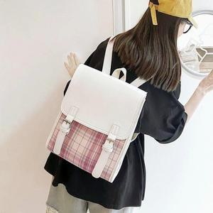 BEST 가벼운 학생가방 하이틴 백팩 플랩 체크 데일리 스쿨