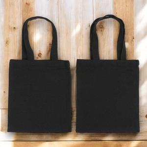 고품질 게더릭 무지 에코백 2p세트 (26x30) (블랙) 사각에코백 에코가방 패브릭가방 DIY에코백 (WFHSJBA)