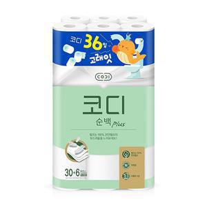 코디 순백 플러스 30m*30+6롤