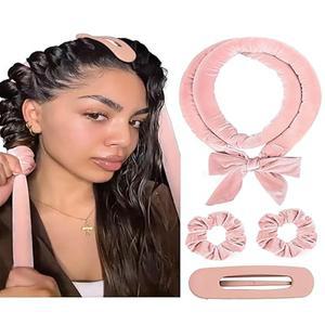 Heatless Hair Curler No Heat Hair Curlers to Sleep in Super Soft Ribbon Wrap for Long Hair Overnight