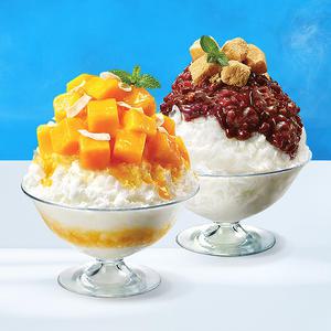 파리바게뜨 애플망고 빙수+통단팥 듬뿍 우유 팥빙수