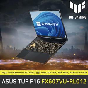 ASUS TUF gaming F16 FX607VU-RL012 노트북 / 윈도우 11 설치 / RAM 16GB / NVMe SSD 512GB
