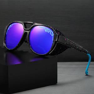 원형선글라스 Steampunk Pit Viper 사이클링 선글라스 성인 UV400 남성 여성 스팀 펑크 안경 빈티지 레트로