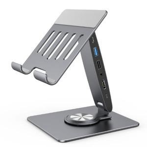 OTWT 태블릿 거치대 스탠드 도킹 스테이션 아이패드 호환 갤럭시 탭 폰 거치대 USB 허브 호환 USB3.0 SD/TF