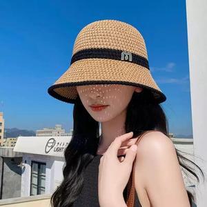 여성 M라탄 버킷햇 벙거지모자 여름모자 자외선차단모자 물놀이 휴양지 모자 물놀이모자 여성벙거지 밀짚모