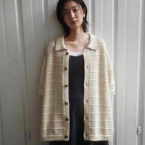 UNISEX 스티치 카라 크로셰 가디건 [3COL] / SBE2U04012-WOMAN