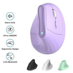 무선 수직 마우스 USB 2.4G 인체 공학적 디자인 Bluetooth 게임용 AAA 배터리 4000 당 점 노트북 PC