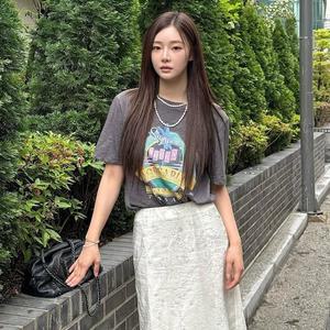 [온앤온](대구신세계)[이시안 착용] 핫썸머 아트웍 슬럽 티셔츠 NEW5ME634_9E
