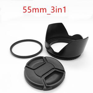 소니 A550 A560 A580 SLT A33 SLT A55 용 55mm 렌즈 후드 캡 UV 필터