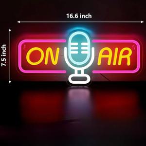 벽장식 온 에어 네온 사인 LED 라이트 라이브 룸 게임 방송 음악 스튜디오 불빛 녹음