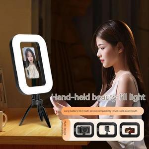 RGB 링 조명 사진 충전식 셀카 라이트 휴대용 전화 비디오 메이크업 토끼 케이지 채우기