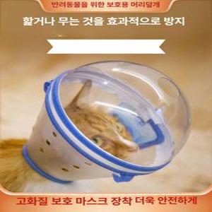 고양이 얼굴 커버 마스크 목욕 트리머 물림방지 투명 입마개 보호 넥카라 깔대기