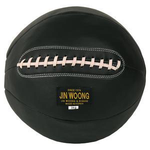 JINWOONG 가죽 메디신볼 3kg 블랙