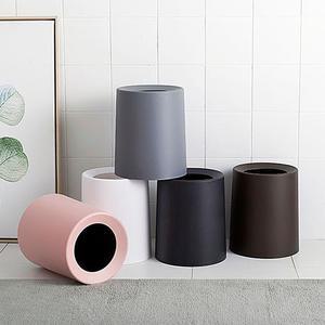 선물 모던 깔끔 뚜껑없는 쓰레기통 휴지통 Gray 6L