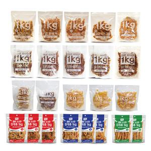 테비 사사미 1kg 치킨 오리 크런치 탱글탱글 터키츄 수제왕  우유껌 강아지간식
