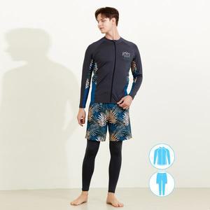 [하프클럽/베이직 엘르]베이직엘르 남성인 집업 래쉬가드 비치반바지 워터레깅스 세트 BEM-W912G
